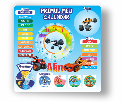 Primul meu calendar "Mașini"