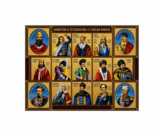 Panou educativ „Domnitori și întemeietori ai Țărilor Române” image 1