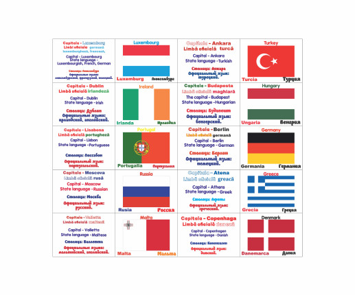 Cartonașe educative Steagurile țărilor din Europa image 4