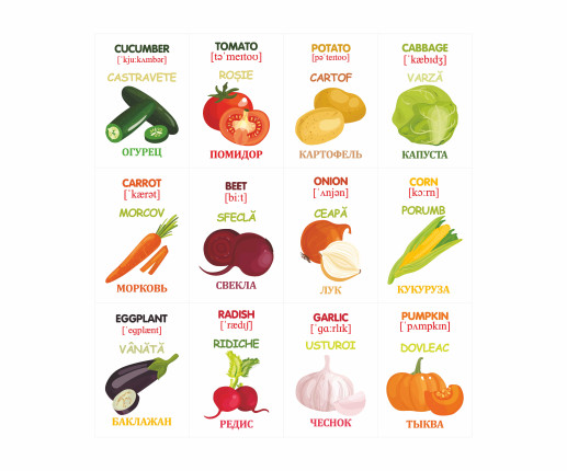 Cartonașe educative Legume image 5