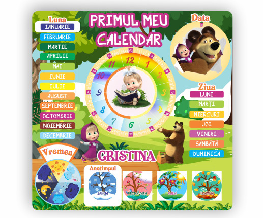 Primul meu calendar "Mașa și Ursul"2