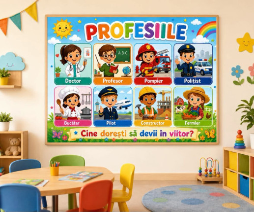 Panoul pentru perete "Profesiile"