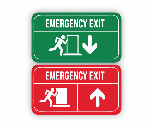 Табличка Emergency exit