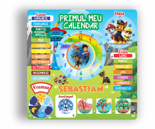 Primul meu calendar "Patrula căţeluşilor"