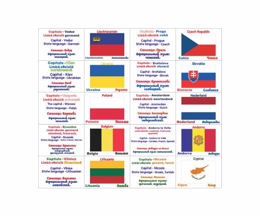 Cartonașe educative Steagurile țărilor din Europa image 7